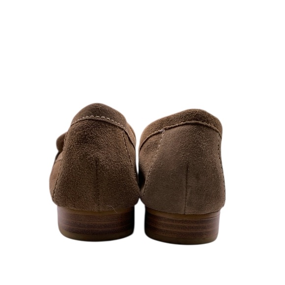 ZARA Tan Suede Penny Loafers - Picture 4 of 9